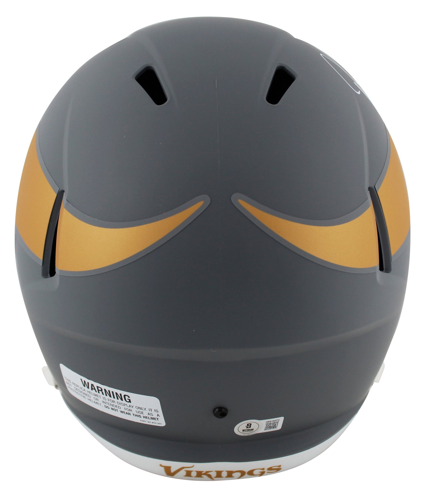 Vikings Justin Jefferson Signed Slate Full Size Speed Rep Helmet BAS Witnessed