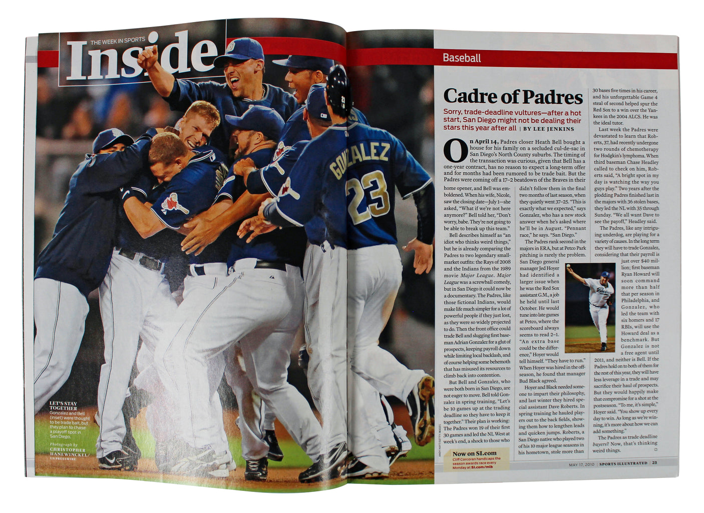 Cavaliers Shaquille O'Neal Signed 2010 Sports Illustrated Magazine BAS Witnessed