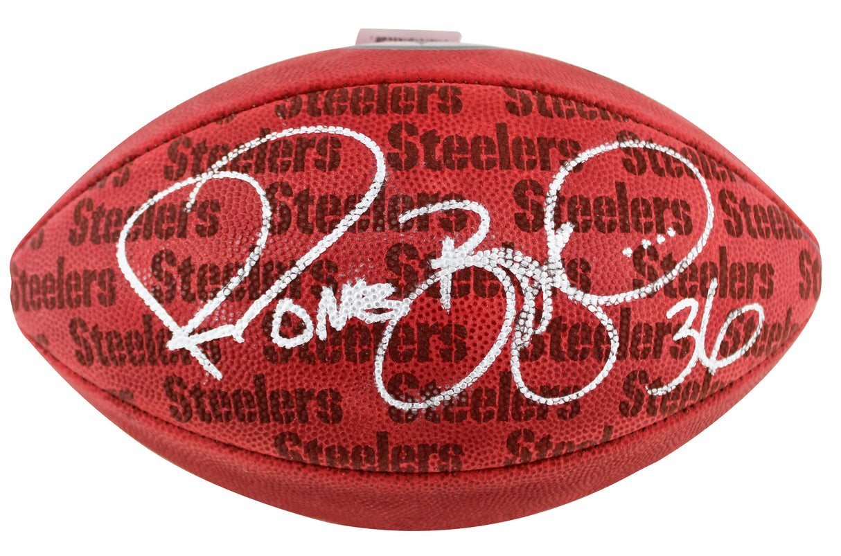 Steelers Jerome Bettis Signed "The Duke" Team Showcase Football W/ Case BAS Wit