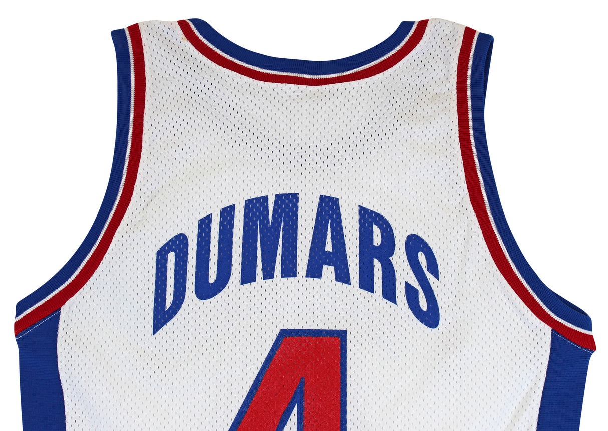 Pistons Joe Dumars Signed 1993-94 Game Issued / Worn White Jersey BAS #AA03173