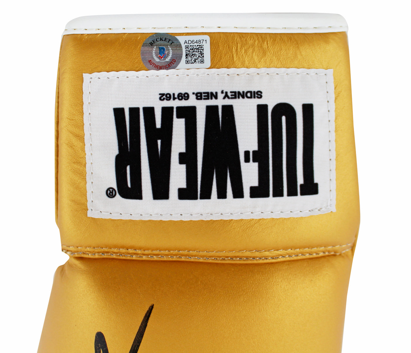 Sylvester Stallone Rocky Signed Gold Tuf-Wear Boxing Glove BAS #AD64871