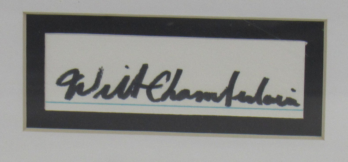 Wilt Chamberlain Signed Framed Cut JSA LOA YY51966