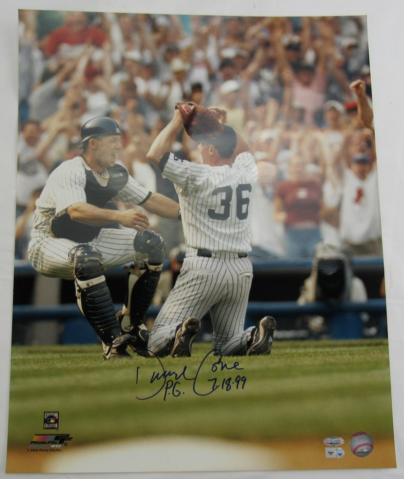 David Cone Signed Perfect Game 16x20 Photo MLB Hologram