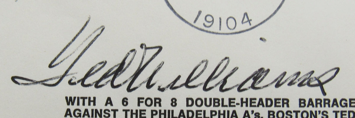 Ted Williams Signed Envelope JSA LOA ZZ85323