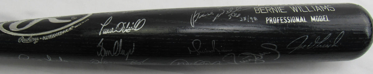 1998 World Series Yankees Derek Jeter Multi Signed Rawlings Baseball Bat JSA LOA ZZ85326 - 25 Signatures