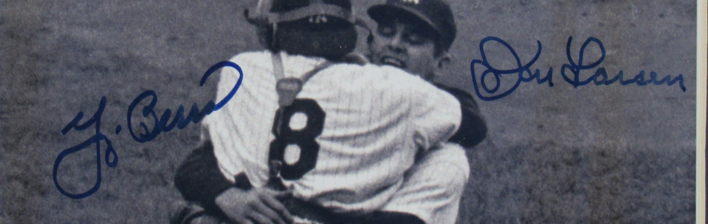 Yogi Berra Don Larsen Signed Framed 8x10 Photo Steiner COA