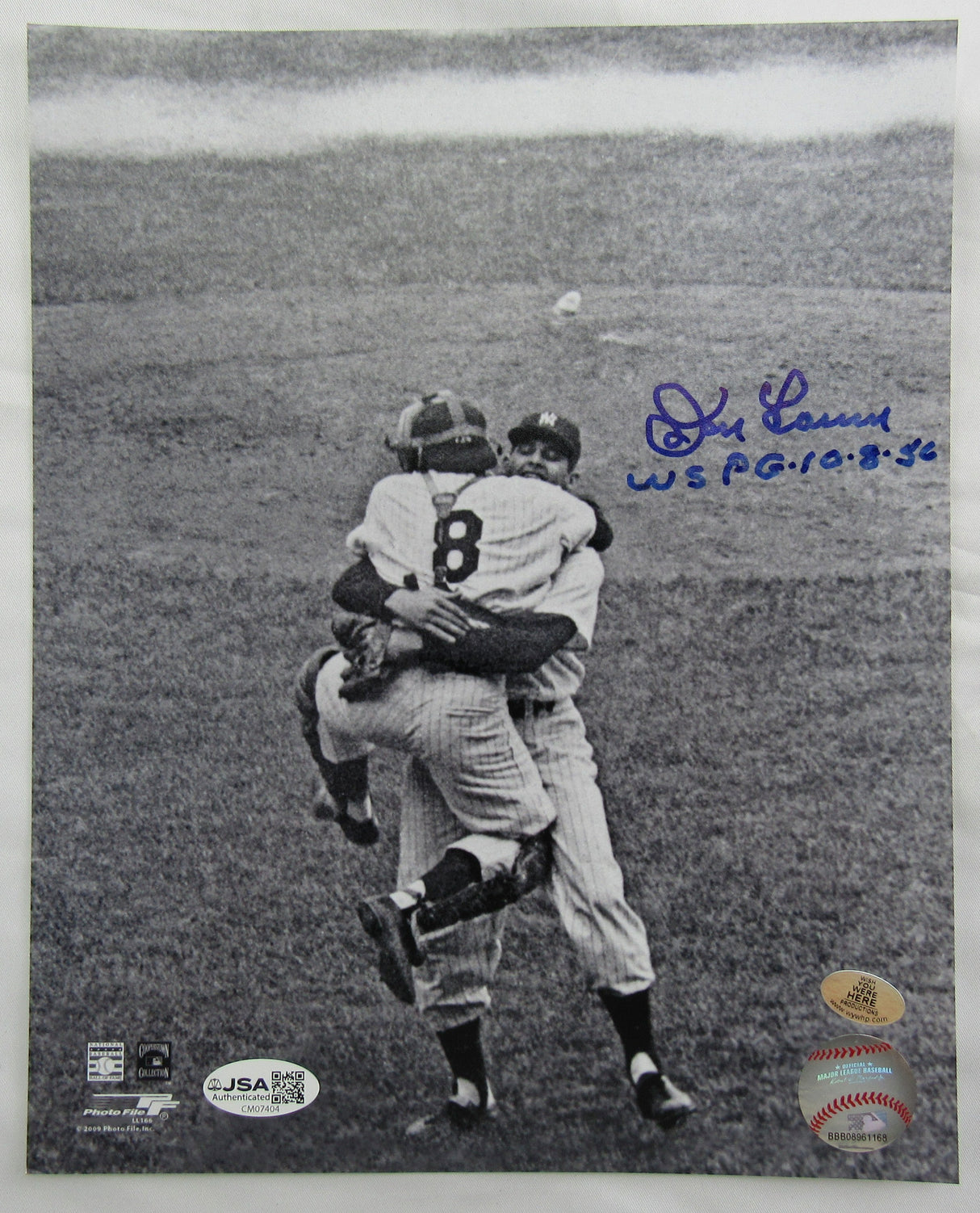Don Larsen Signed Auto 8x10 Photo JSA CM07404