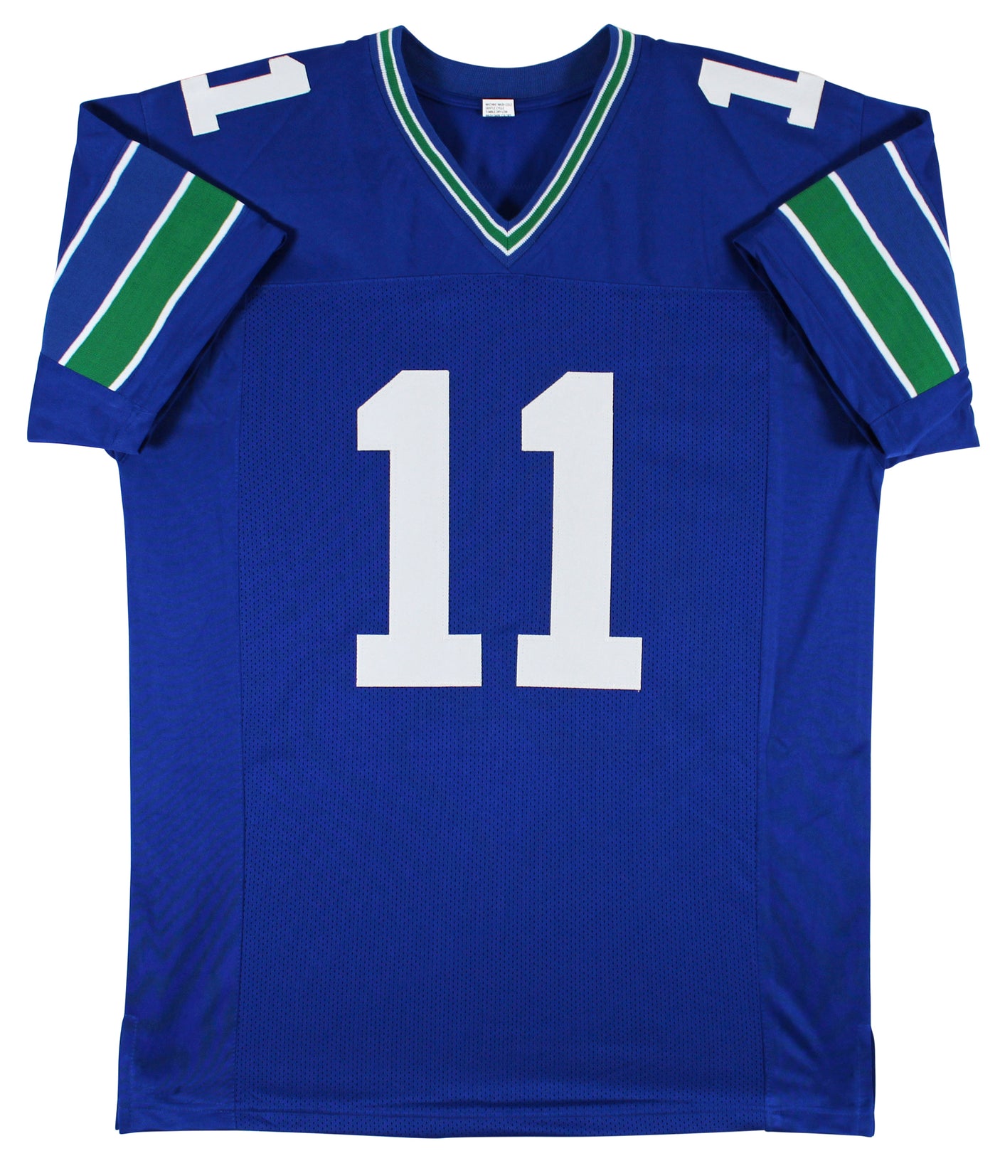 Jaxon Smith-Njigba Authentic Signed Blue Throwback Pro Style Jersey BAS