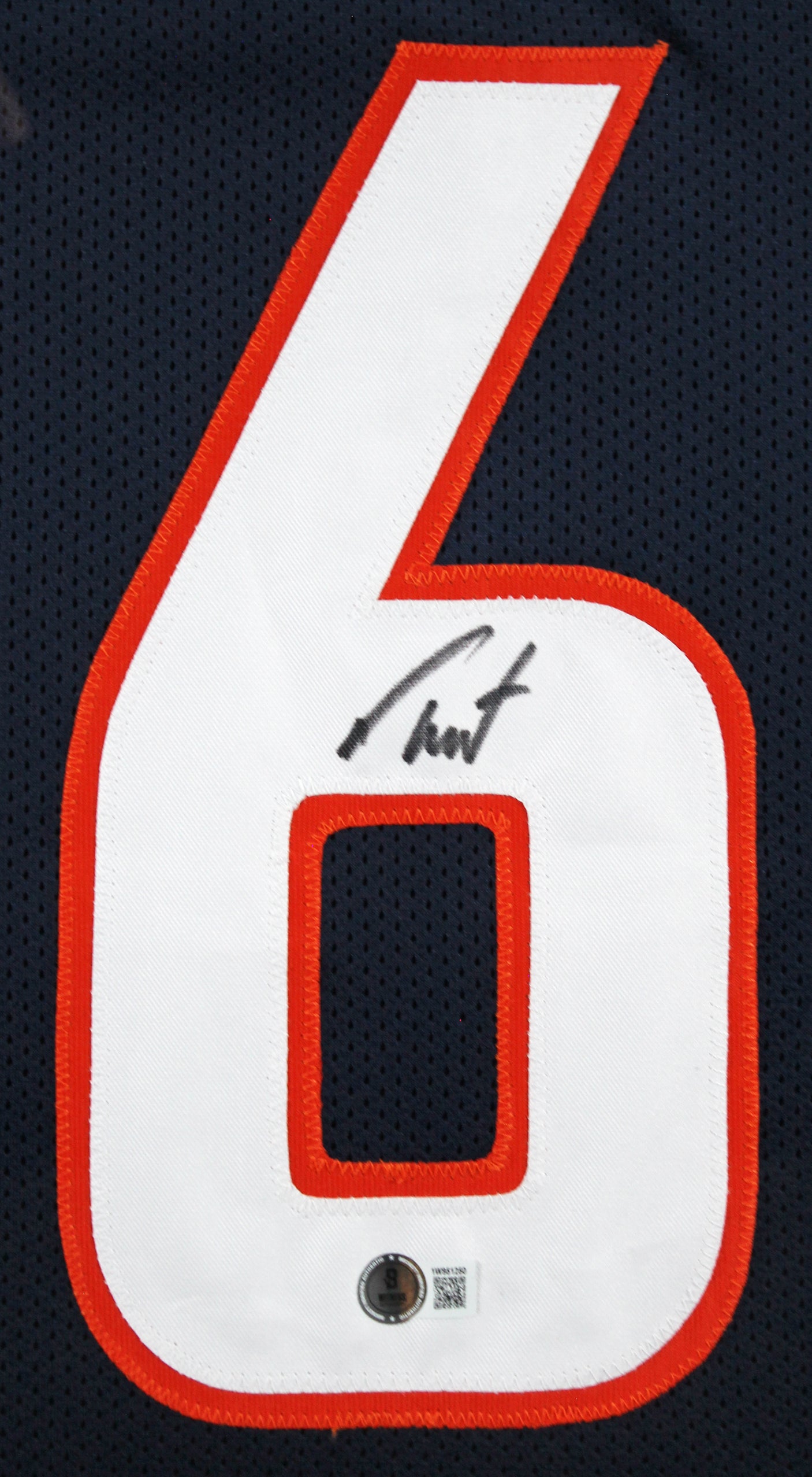 Troy Franklin Authentic Signed Navy Pro Style Framed Jersey BAS Witnessed