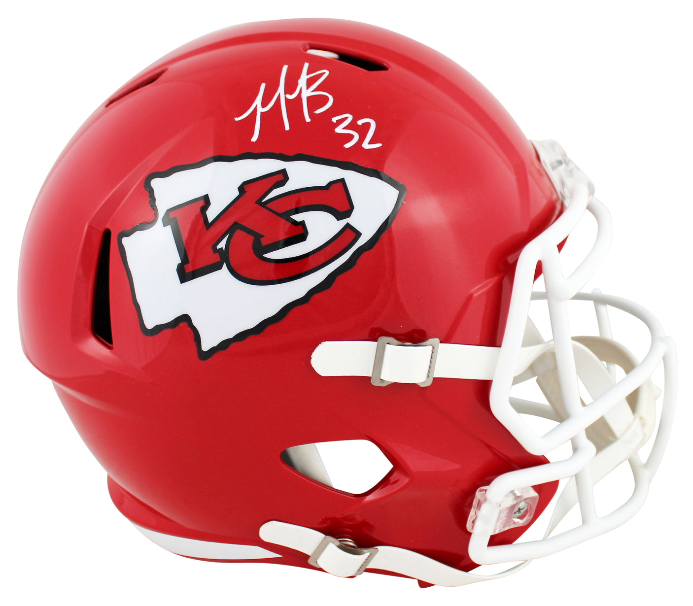 Chiefs Nick Bolton Authentic Signed Full Size Speed Rep Helmet BAS Witnessed