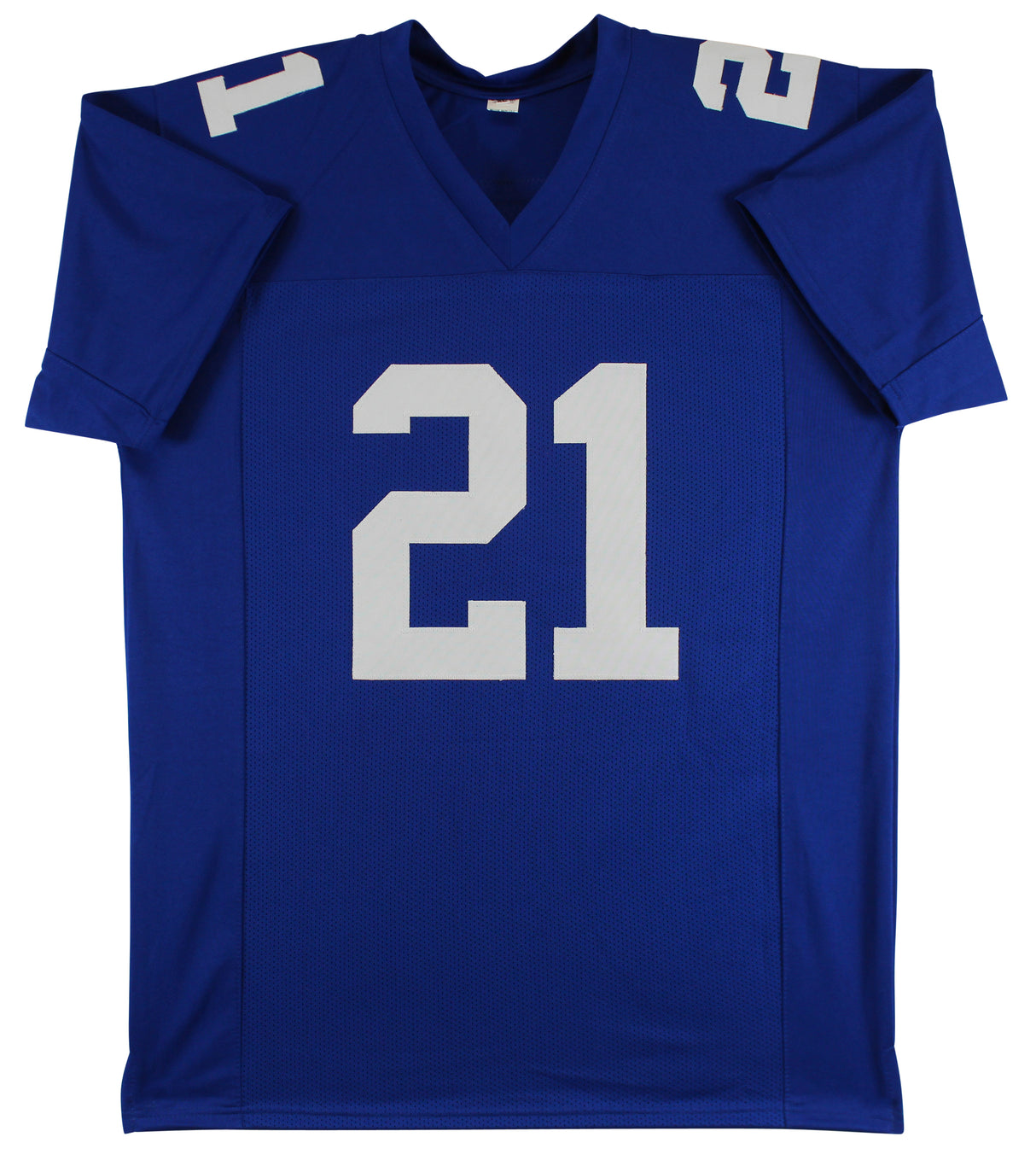 Tiki Barber Authentic Signed Blue Pro Style Jersey Autographed BAS Witnessed