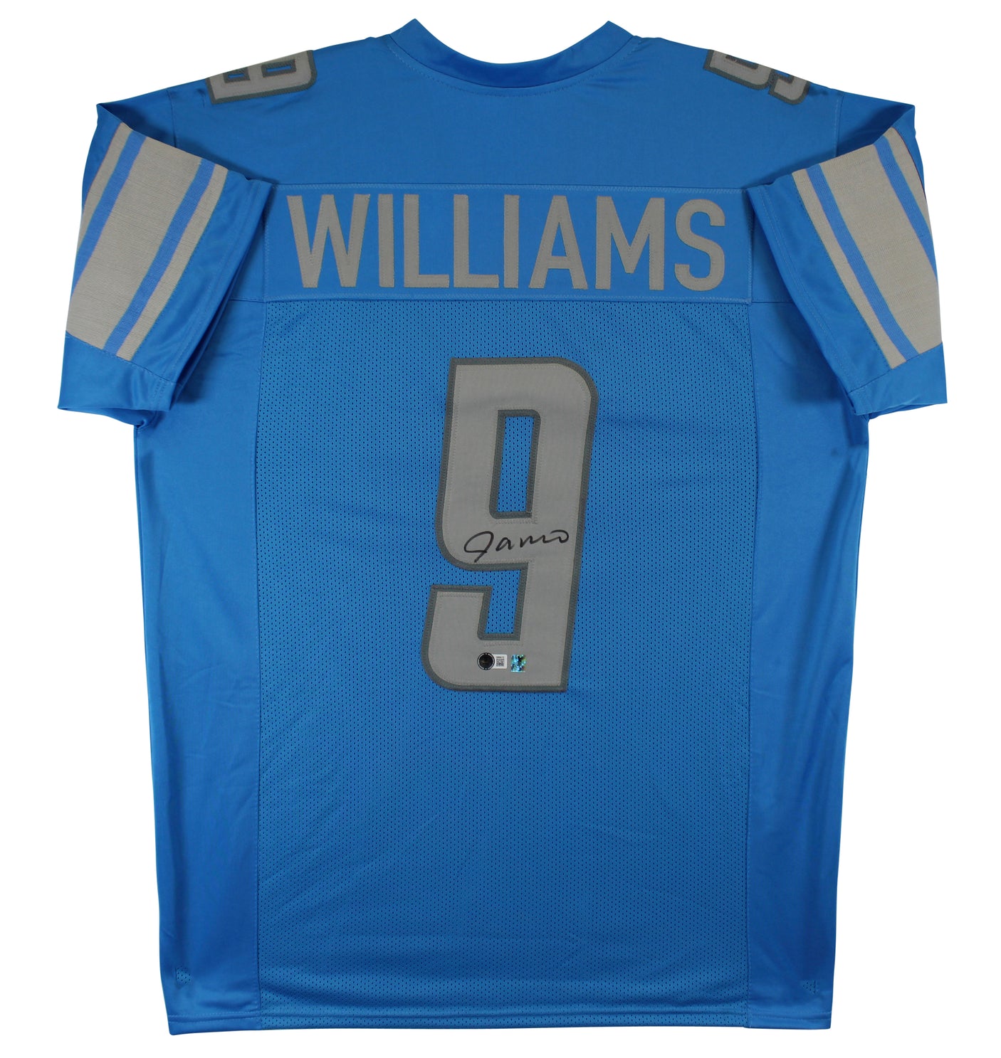 Jameson Williams Authentic Signed Blue Pro Style Jersey BAS Witnessed 2