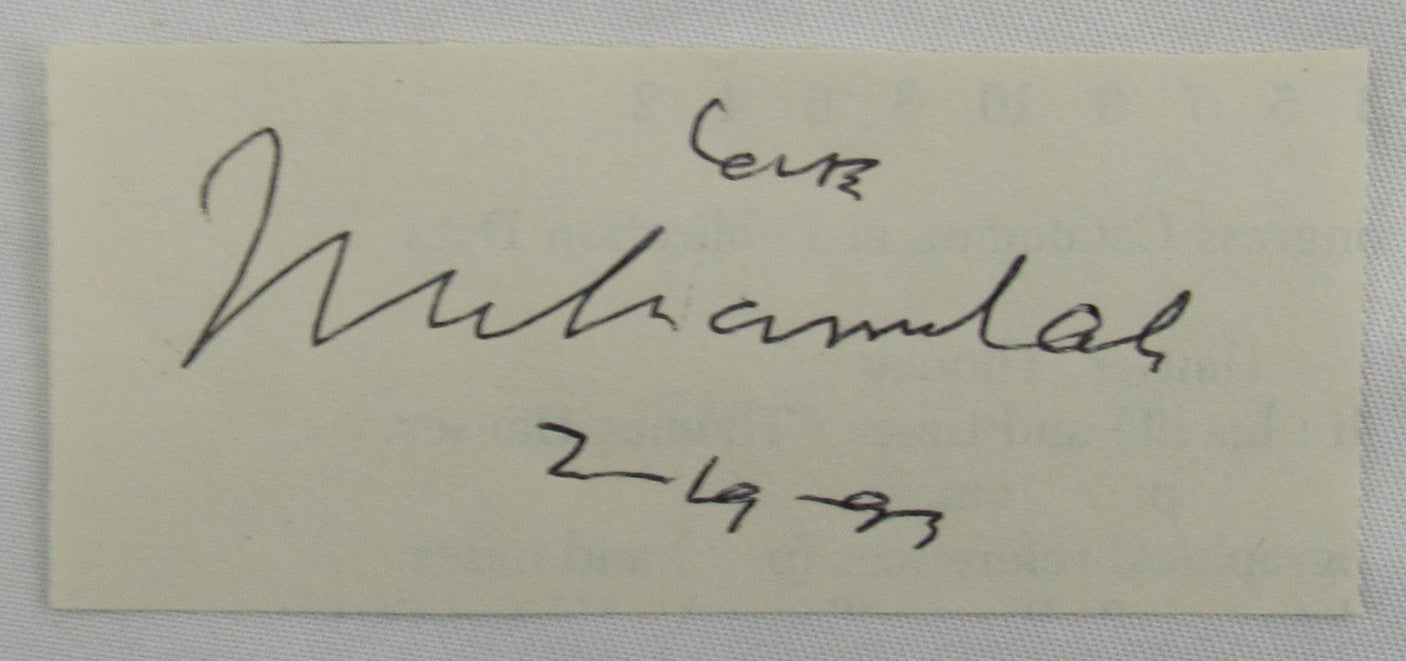 Muhammad Ali Signed Cut JSA LOA ZZ63173