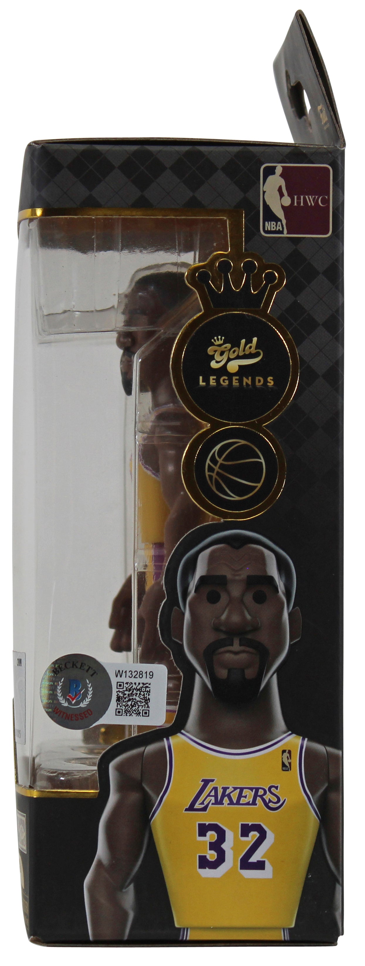 Lakers Magic Johnson Signed Gold Legends Funko Pop Vinyl Figure BAS Witnessed