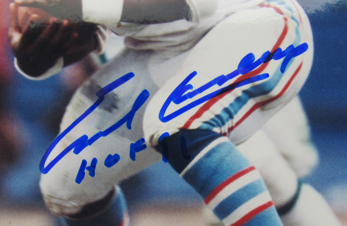 Earl Campbell Signed Auto 8x10 Photo JSA CM07367 w/HOF Inscription