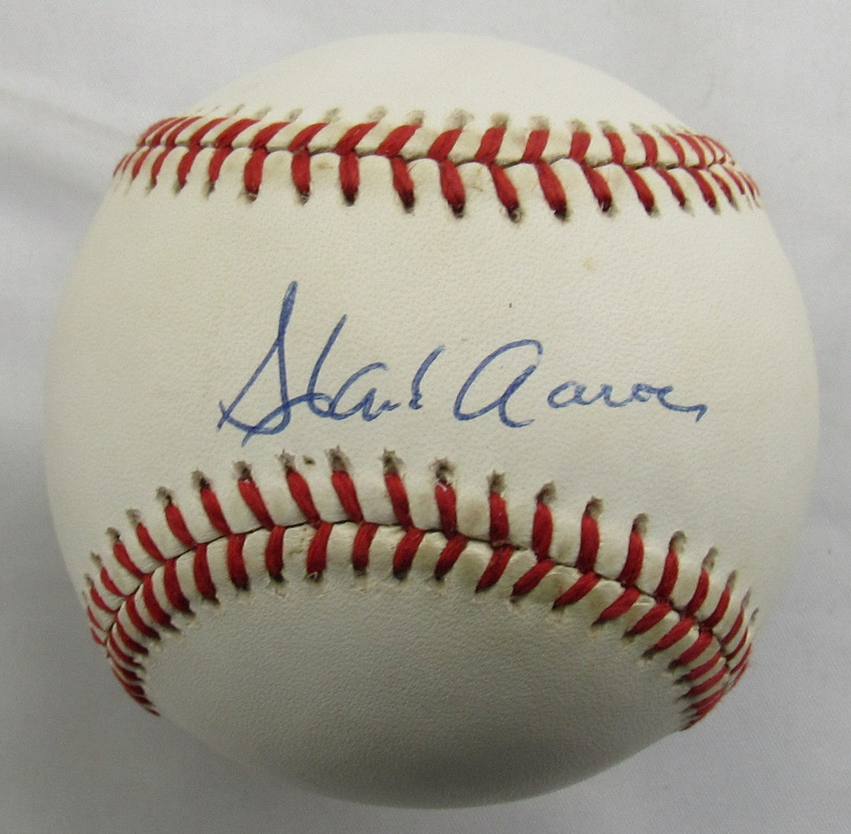 Hank Aaron Signed Auto Rawlings Baseball PSA AQ80832