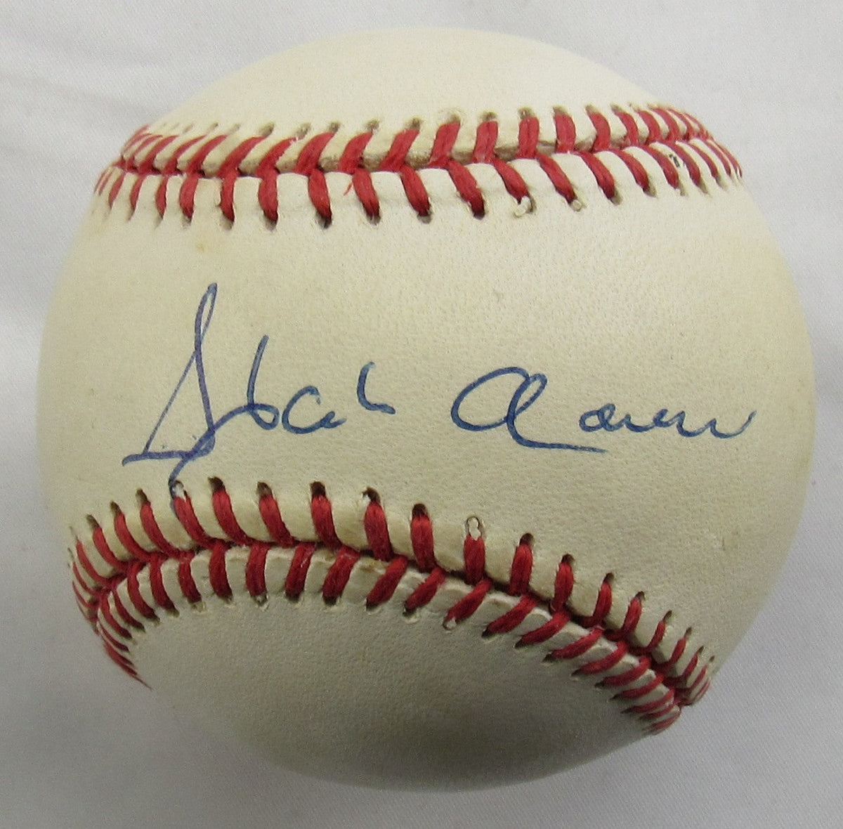 Hank Aaron Signed Auto Rawlings Baseball PSA AQ02052