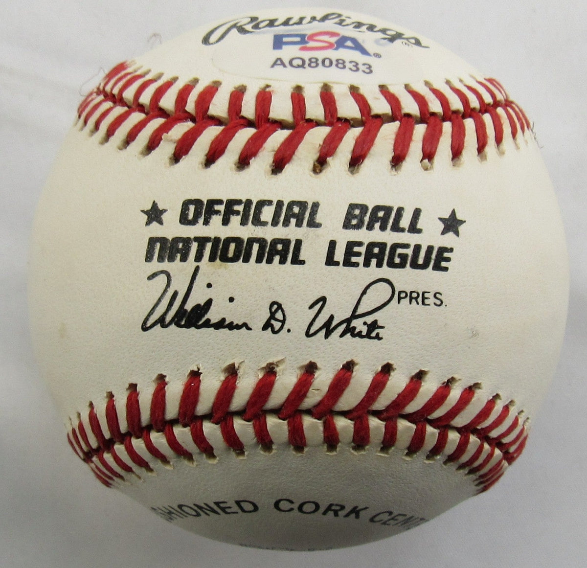 Hank Aaron Signed Auto Rawlings Baseball PSA AQ80833