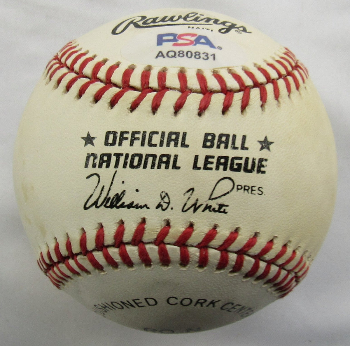Hank Aaron Signed Auto Rawlings Baseball PSA AQ80831