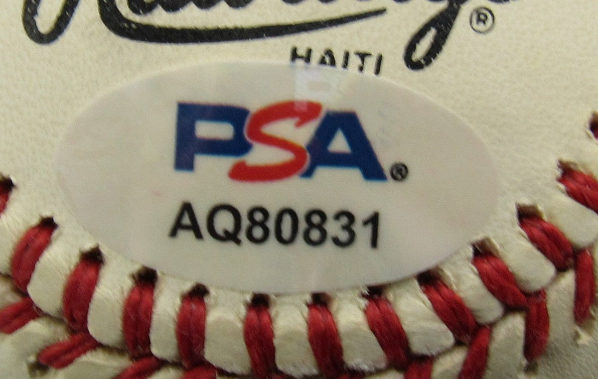 Hank Aaron Signed Auto Rawlings Baseball PSA AQ80831