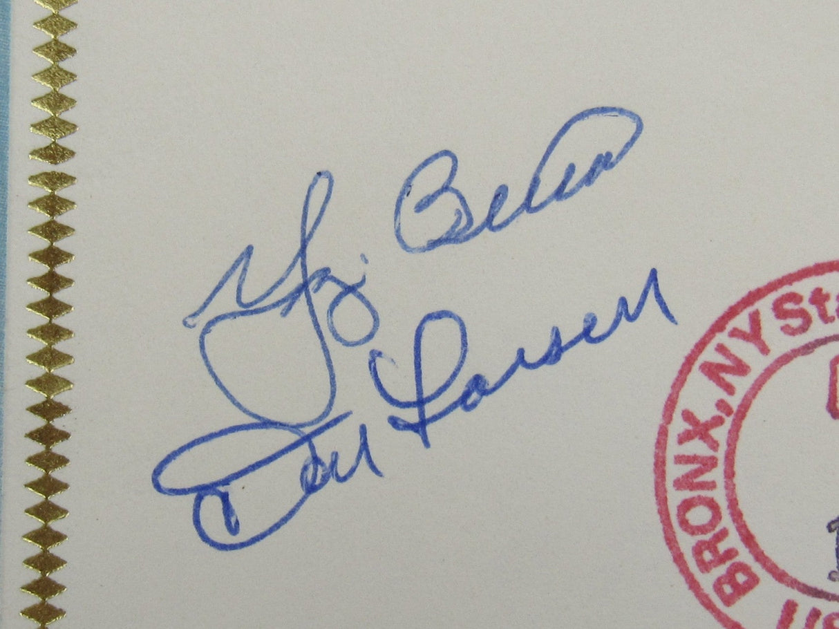 Yogi Berra Don Larsen Signed Auto Envelope JSA CM07355