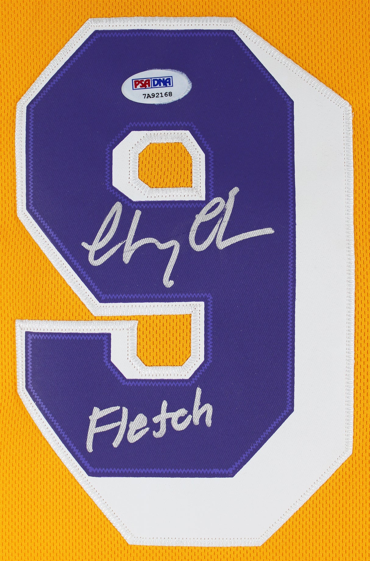 Chevy Chase "Fletch" Authentic Signed Yellow Pro Style Dri-Fit Jersey PSA Itp