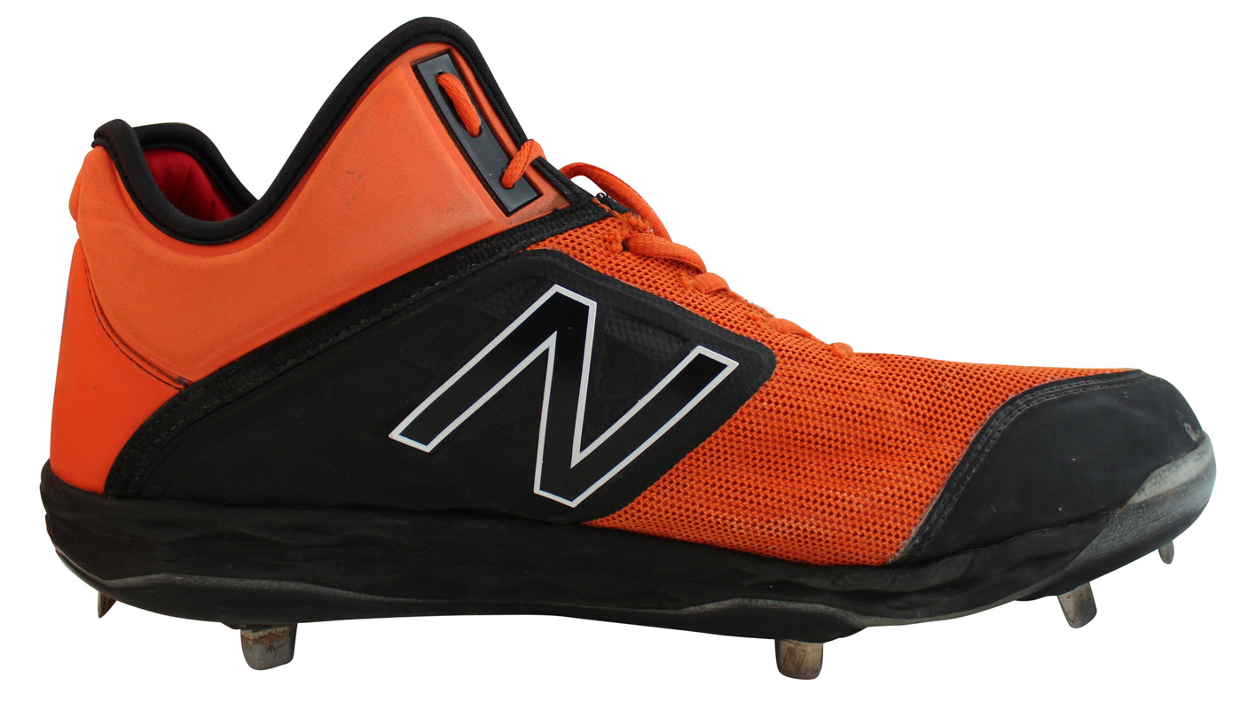 Giants Dereck Rodrguez Authentic Signed Game Used Orange New Balance Cleats BAS