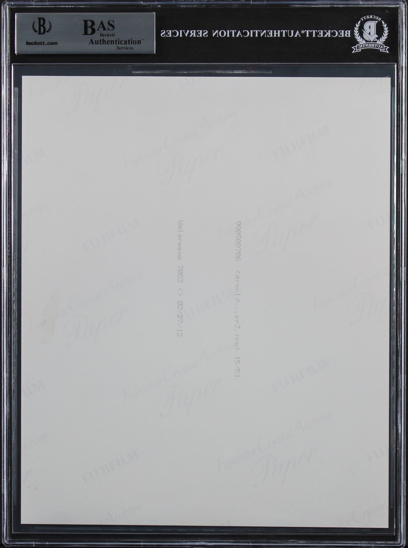 Arnold Schwarzenegger Terminator Authentic Signed 8x10 Photo BAS Slabbed