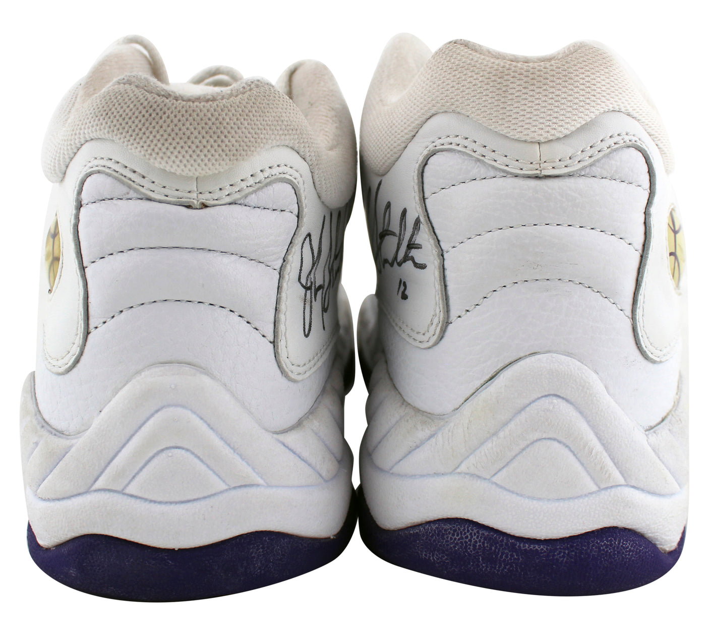 Jazz John Stockton Authentic Signed Game Used Nike Size 12.5 Shoes BAS #AA03719