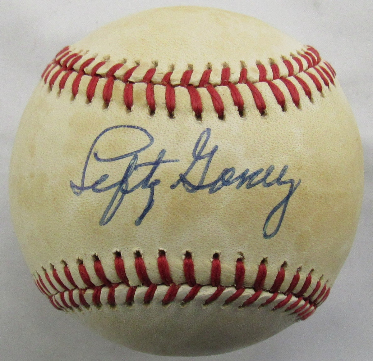 Lefty Gomez Signed Auto Rawlings Baseball PSA AQ02044