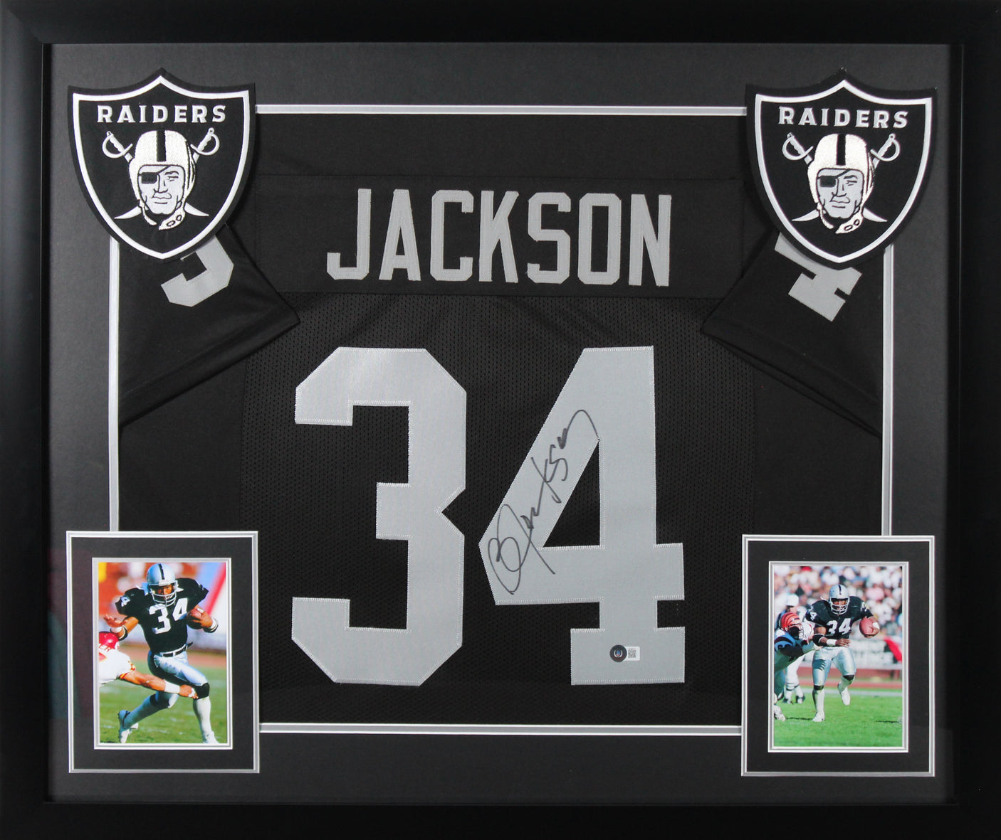 Bo Jackson Authentic Signed Black Pro Style Framed Jersey Autographed BAS