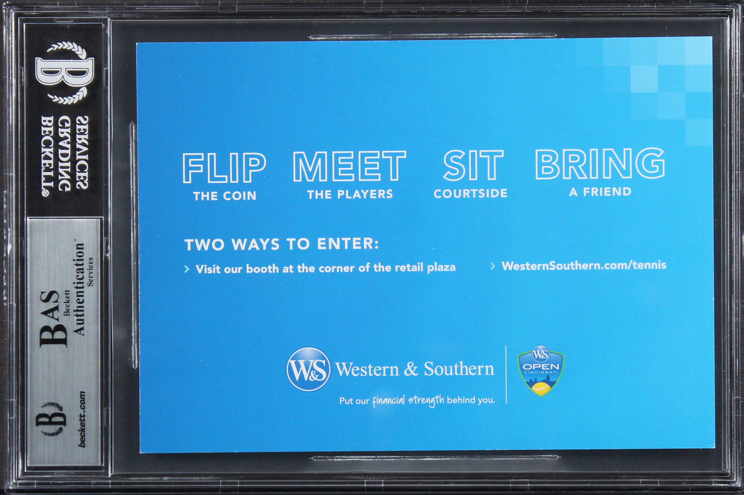 Rafael Nadal Authentic Signed 5x7 Promo Card Photo Autographed BAS Slabbed