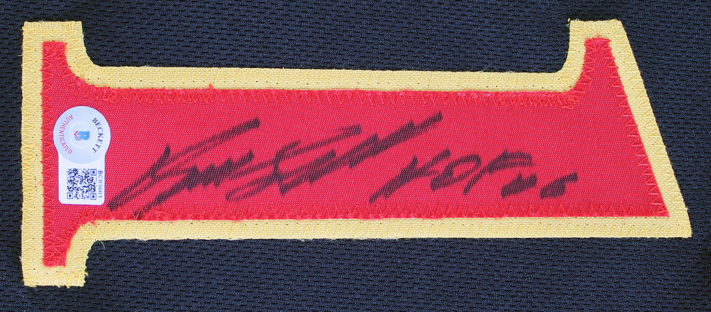 Dominique Wilkins HOF 06 Authentic Signed Black Pro Style Jersey Autographed BAS