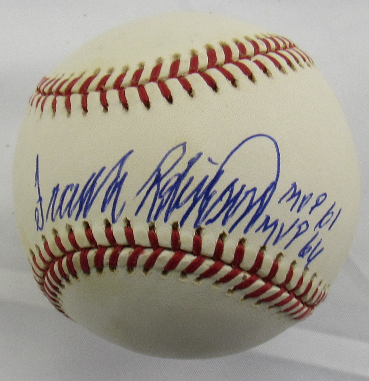 Frank Robinson Signed 2x MVP Auto Rawlings Baseball JSA EE09186