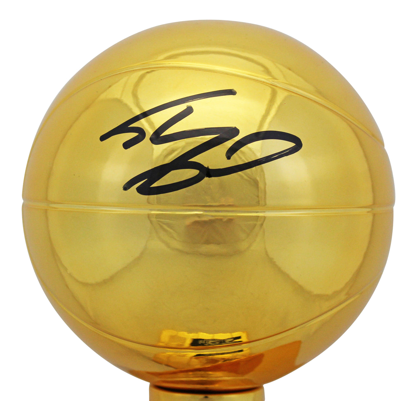 Lakers Shaquille O'Neal Signed 12" Replica Larry O'Brien Trophy BAS Witnessed