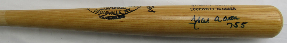 Hank Aaron Signed Auto Baseball Bat PSA AR44239