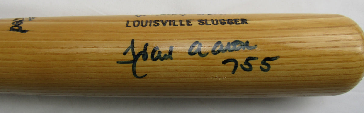 Hank Aaron Signed Auto Baseball Bat PSA AR44239