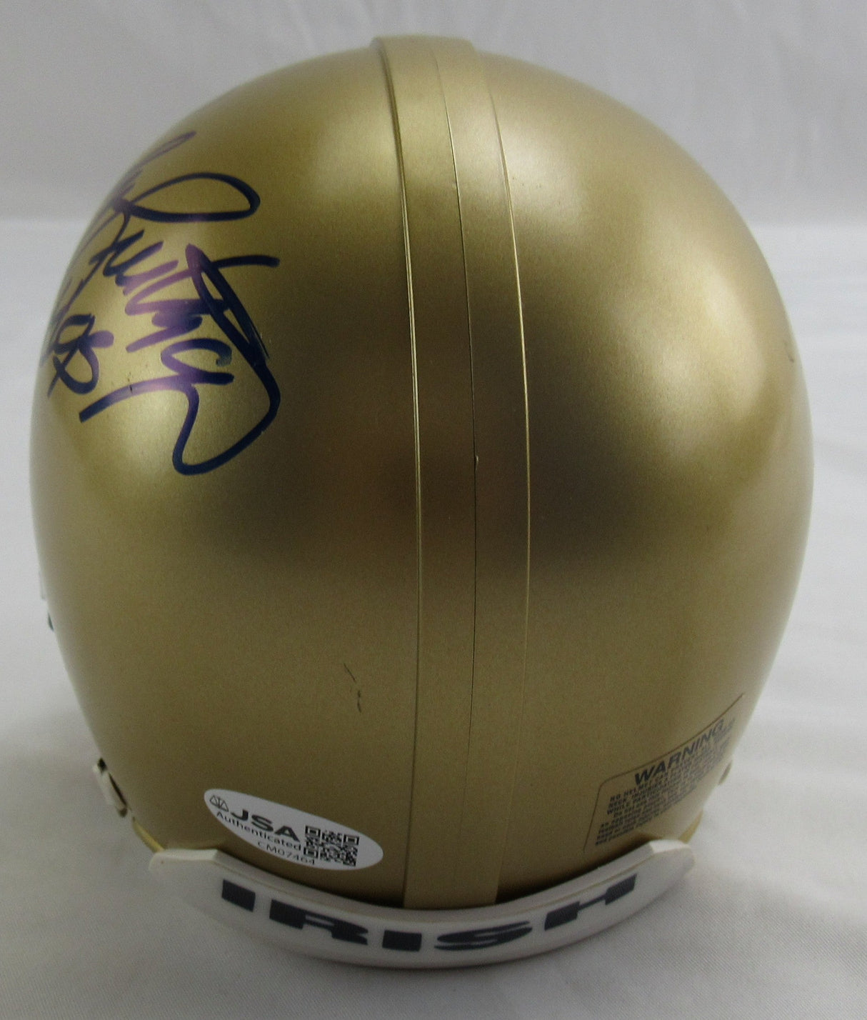 Rudy Ruettiger Signed Auto Mini Helmet JSA CM07464