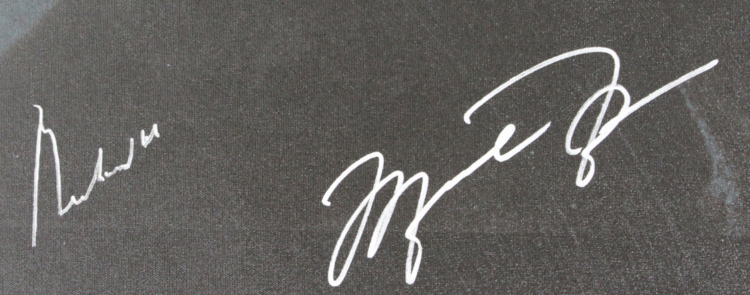 Muhammad Ali & Michael Jordan Authentic Signed & Framed 30x40 Canvas PSA & UDA