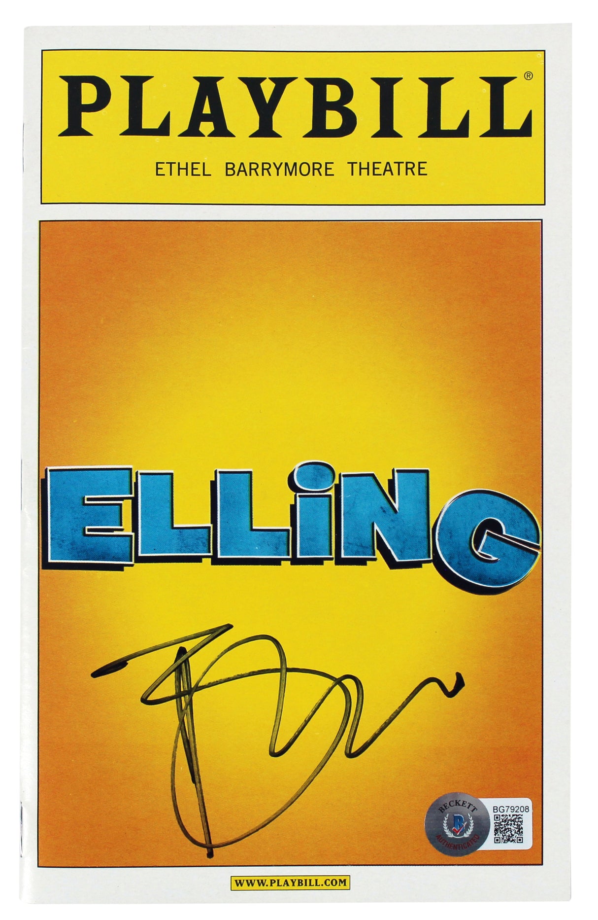 Brendan Fraser Elling Signed 5.5x8.5 Elling Playbill Program BAS #BG79208