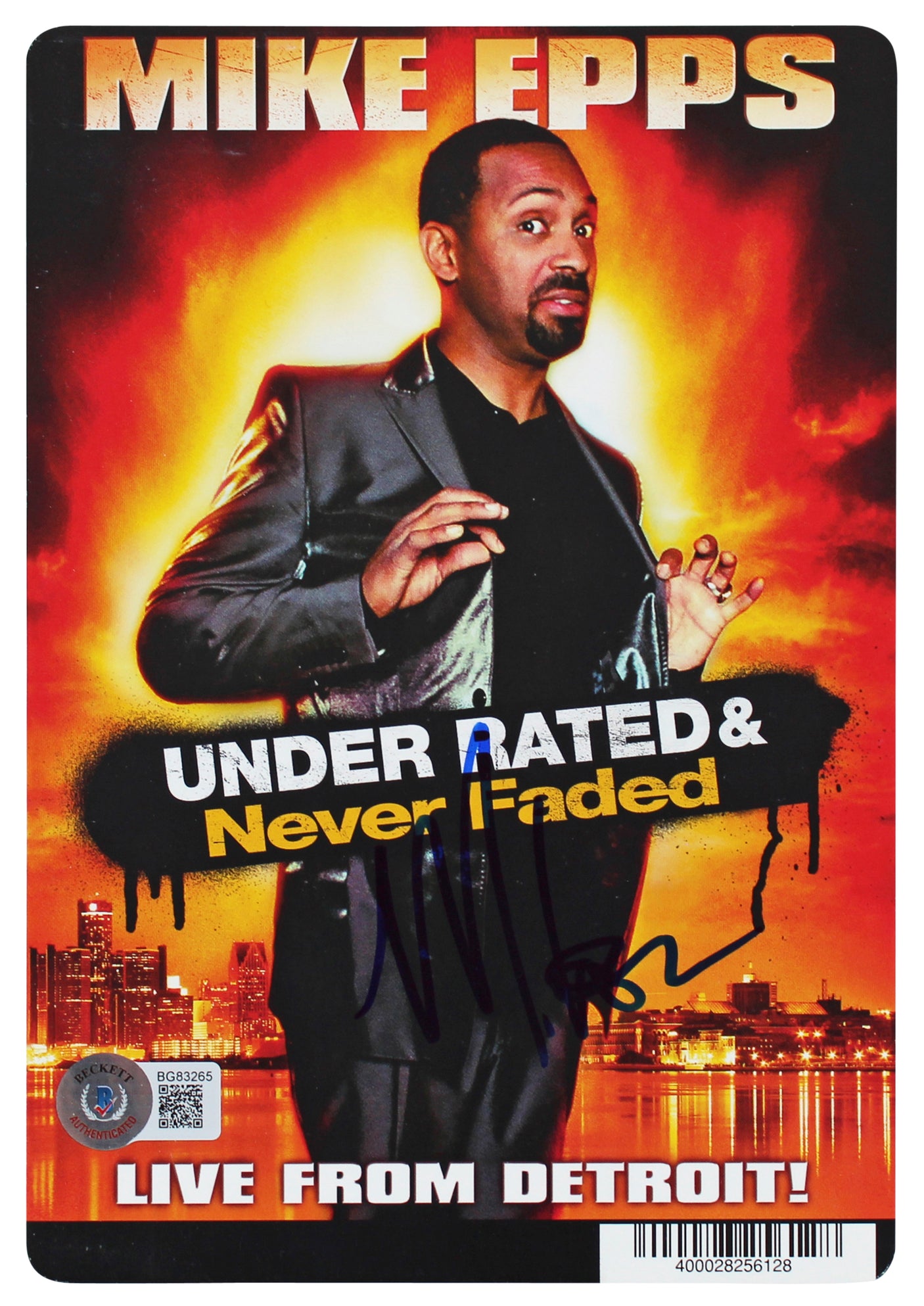 Mike Epps Under Rated & Never Faded Authentic Signed DVD Cover BAS #BG83265