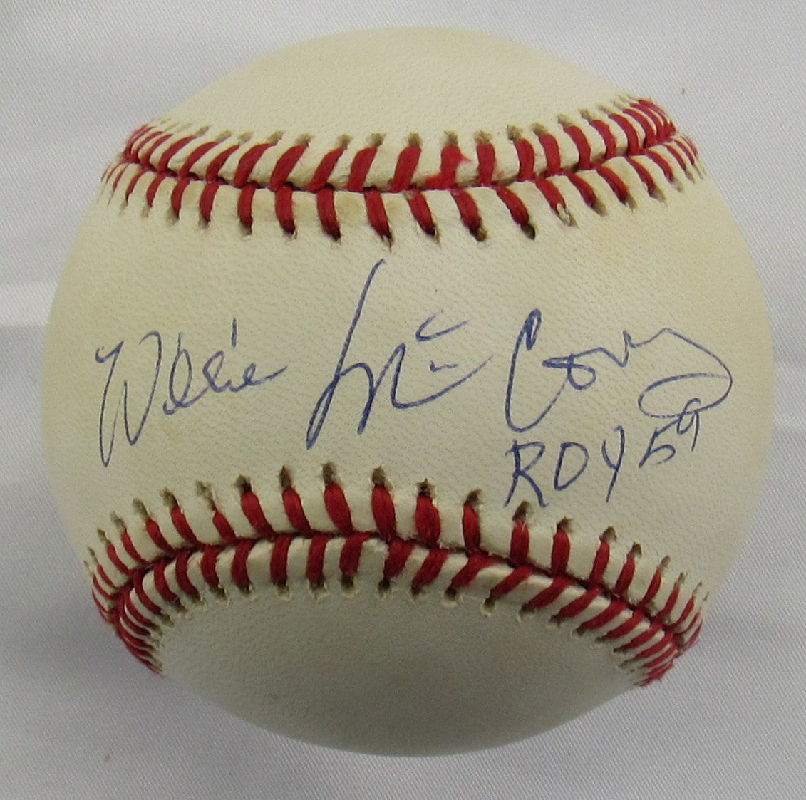 Willie McCovey Signed ROY 59 Auto Rawlings Baseball JSA Q38188