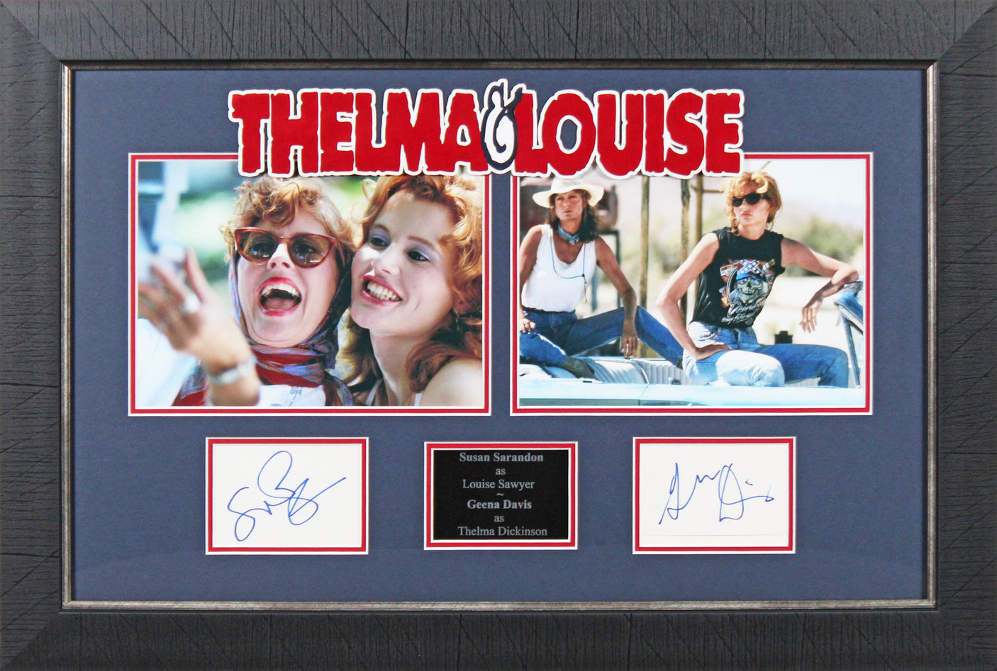 Susan Sarandon & Geena Davis Thelma & Louise Signed Framed Display BAS #AD04978