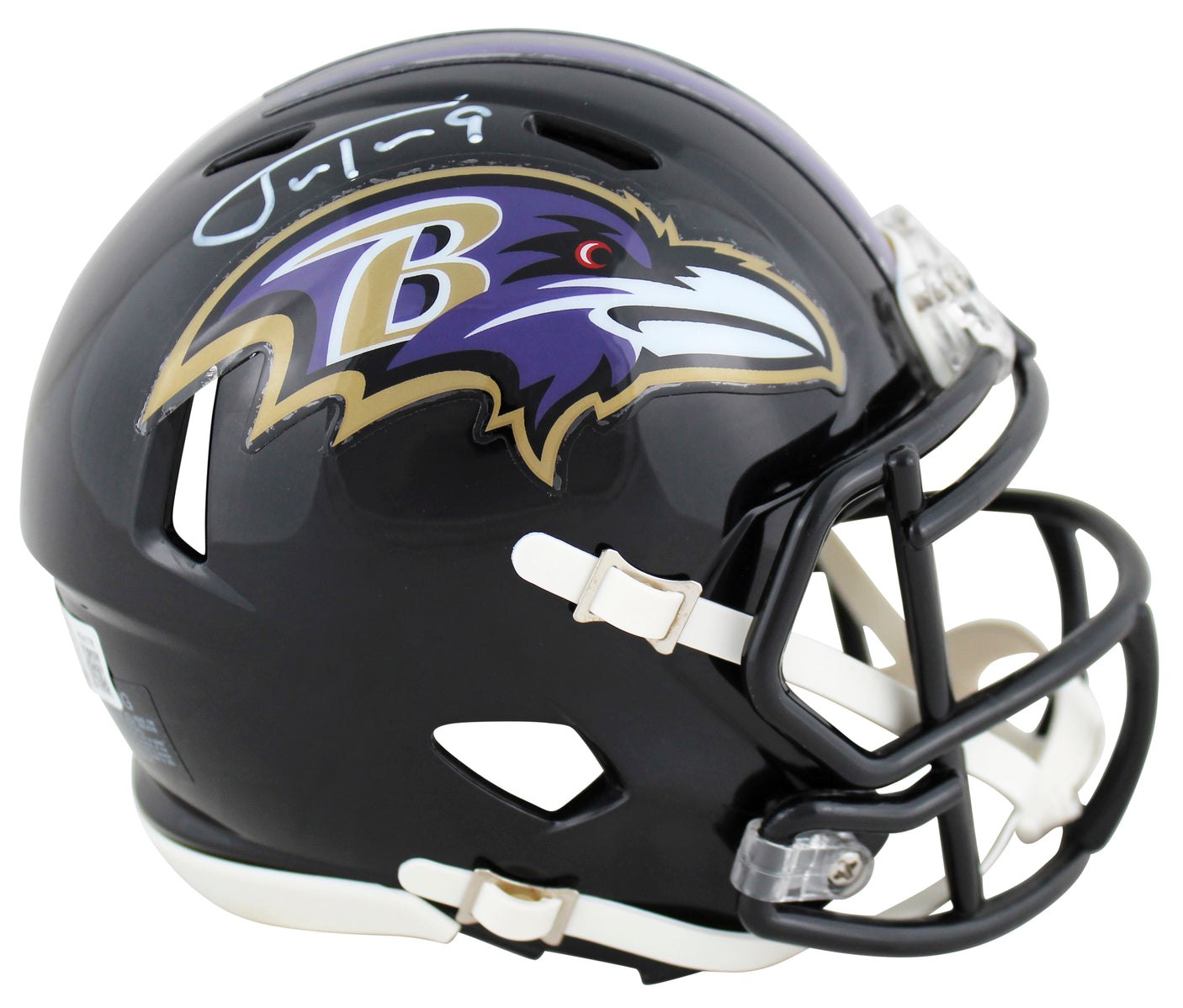 Ravens Justin Tucker Authentic Signed Speed Mini Helmet BAS Witnessed