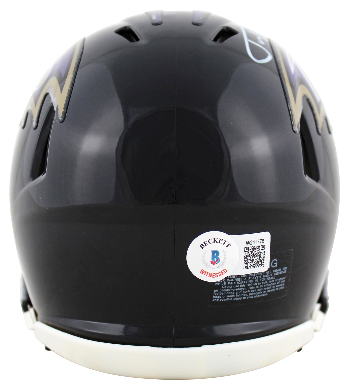 Ravens Justin Tucker Authentic Signed Speed Mini Helmet BAS Witnessed