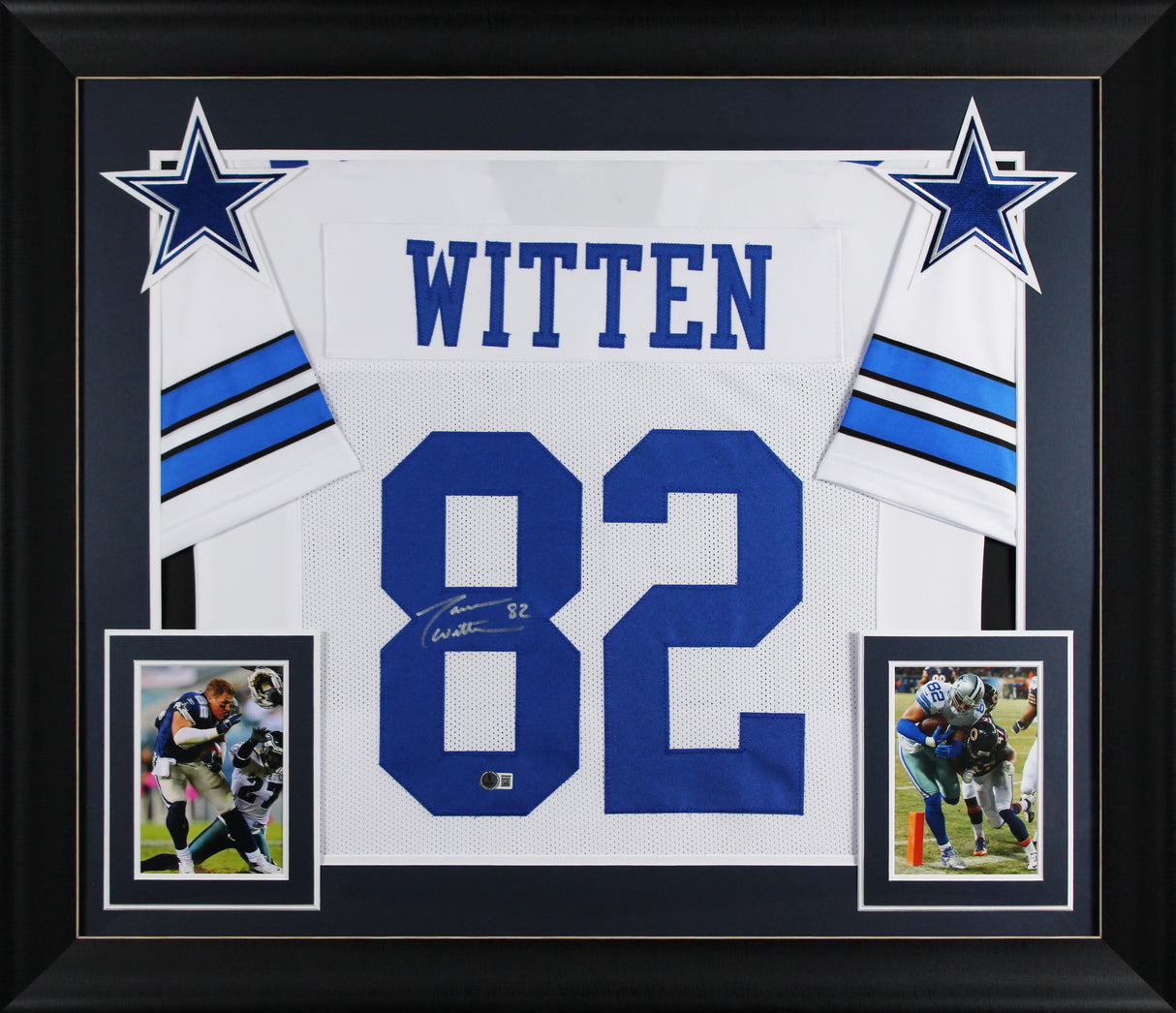 Jason Witten Authentic Signed White Pro Style Framed Jersey BAS Witnessed