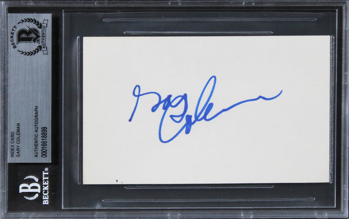 Gary Coleman Diff'rent Strokes Authentic Signed 3x5 Index Card BAS Slabbed 1