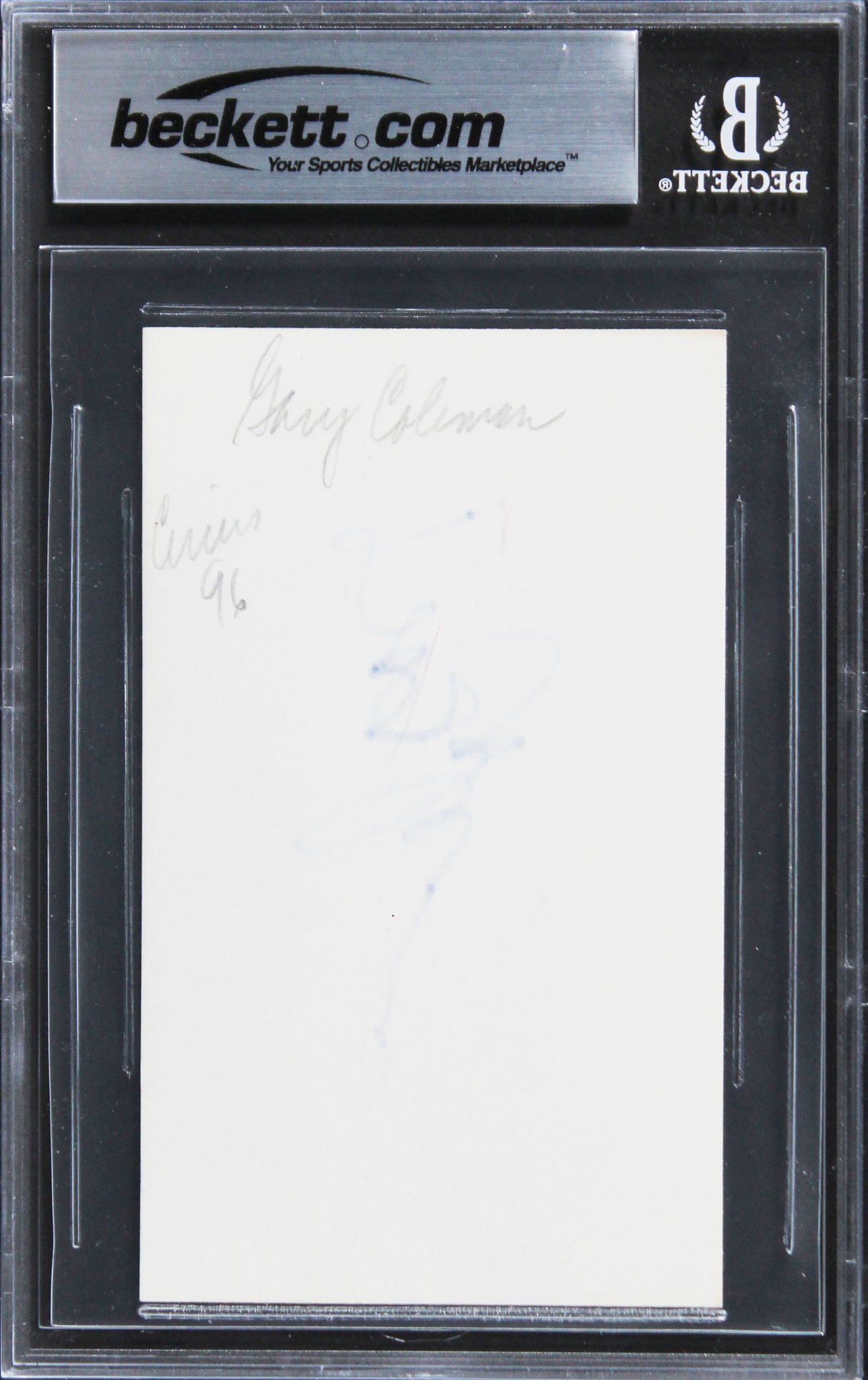 Gary Coleman Diff'rent Strokes Authentic Signed 3x5 Index Card BAS Slabbed 1