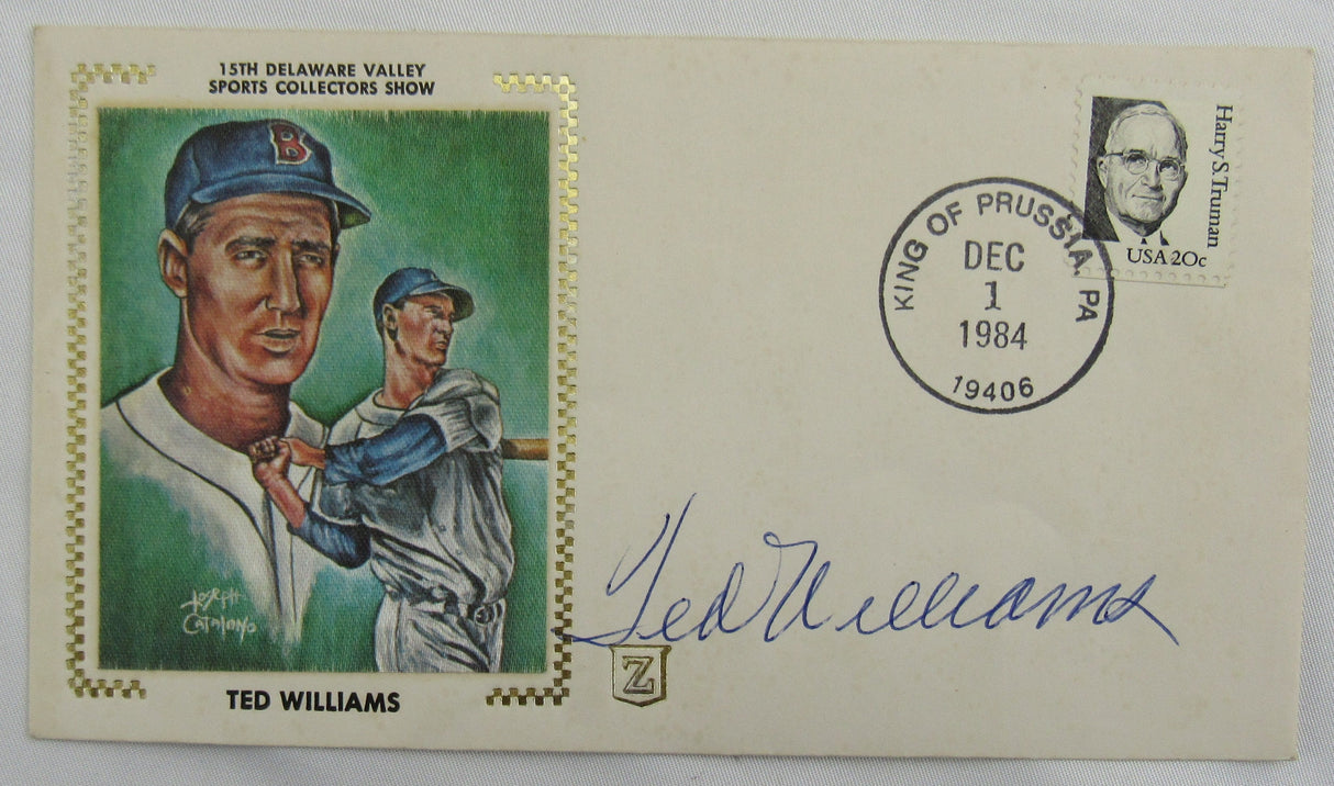 Ted Williams Signed Auto Envelope Zaso Cachet