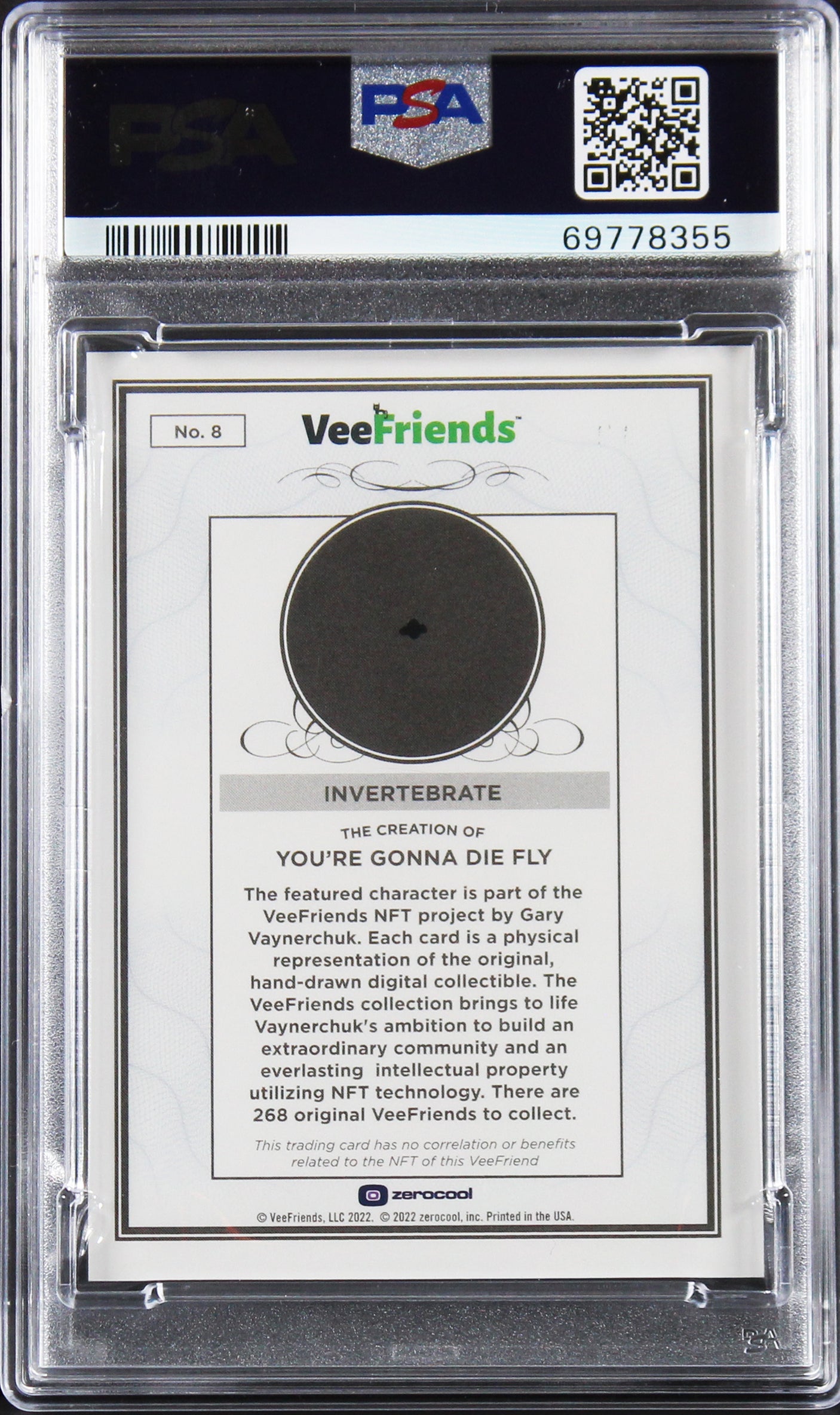 Gary Vaynerchuck Signed 2022 You're Gonna Die Gold #8 1/1 Card Auto 9 PSA Slab